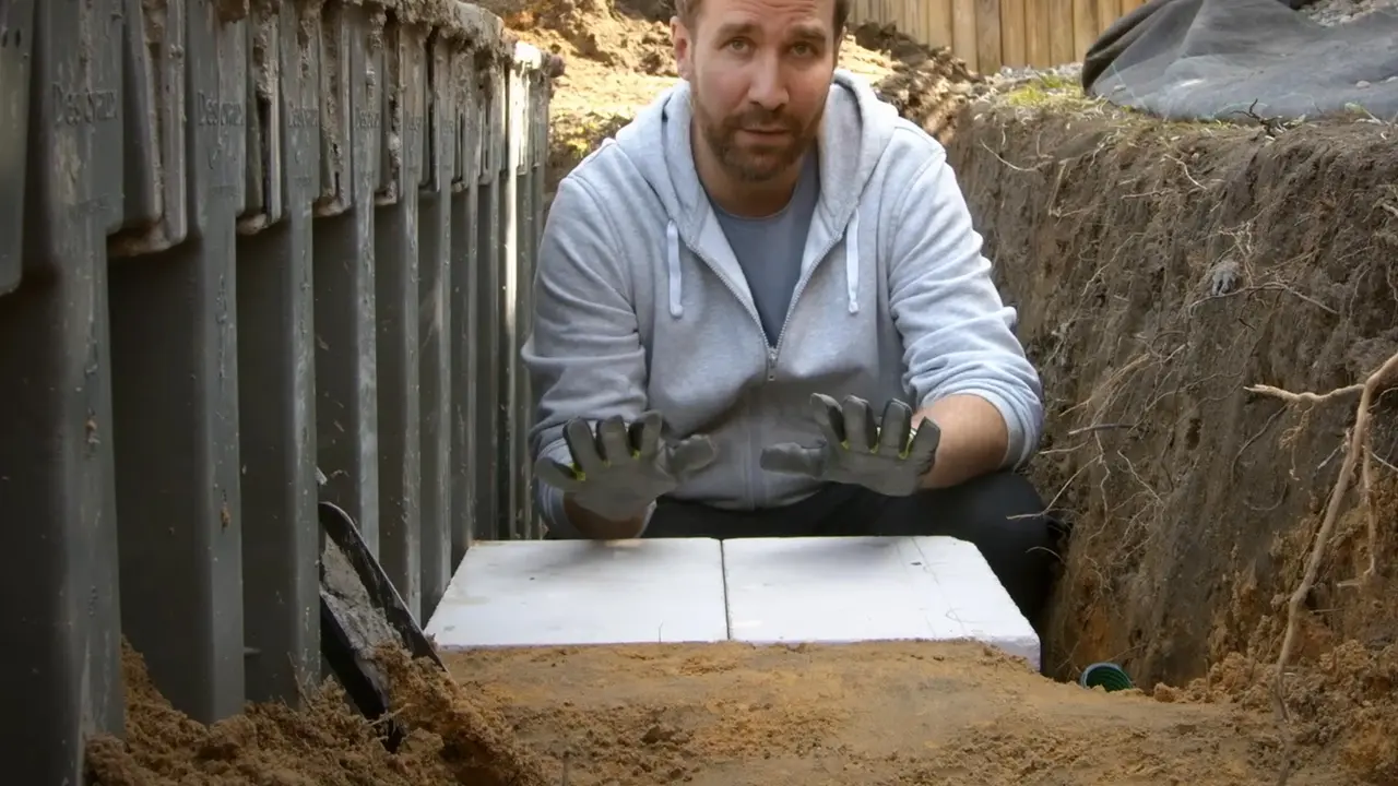 Hinterfüllung Poolfilter nur bis Oberkante der Stützmauer