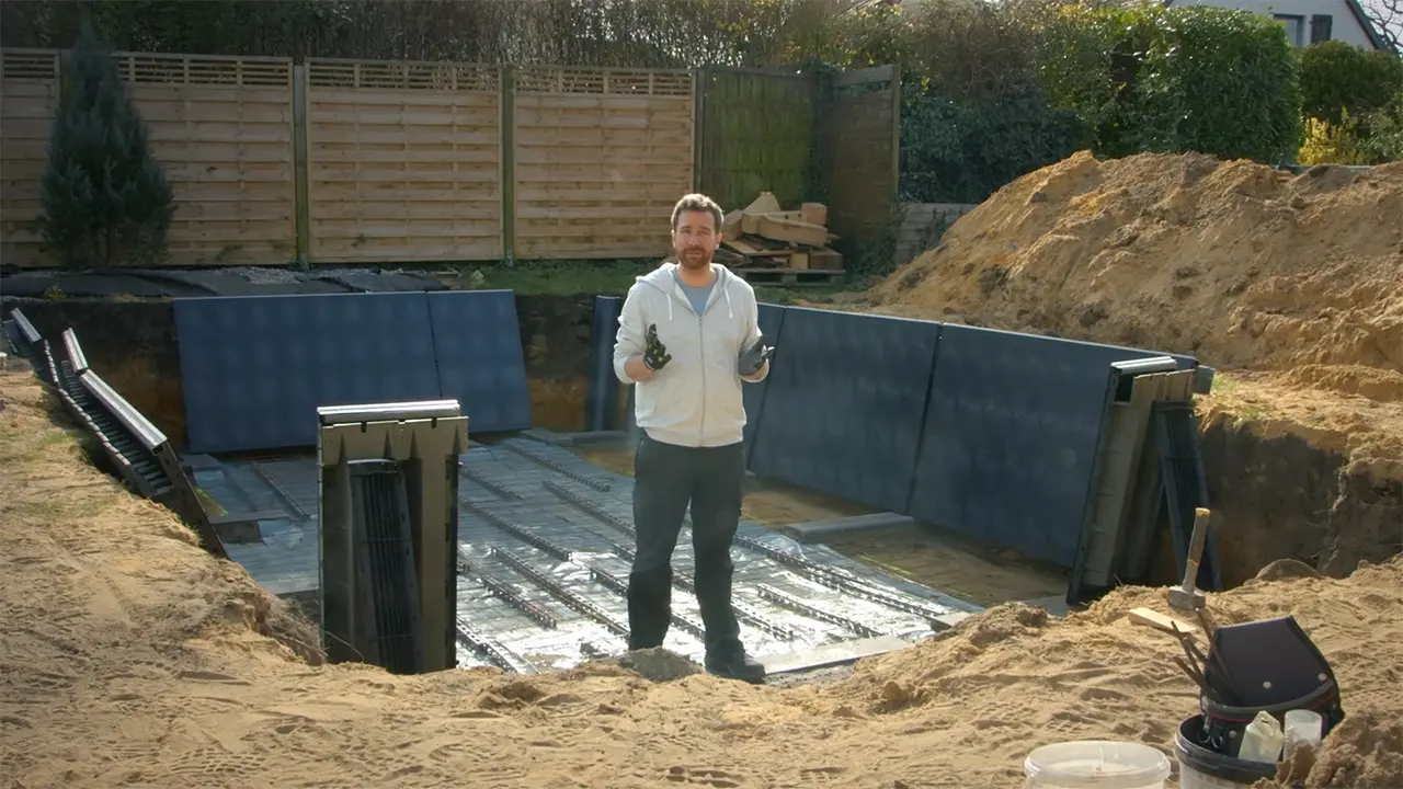 Montage Pool Wandelemente