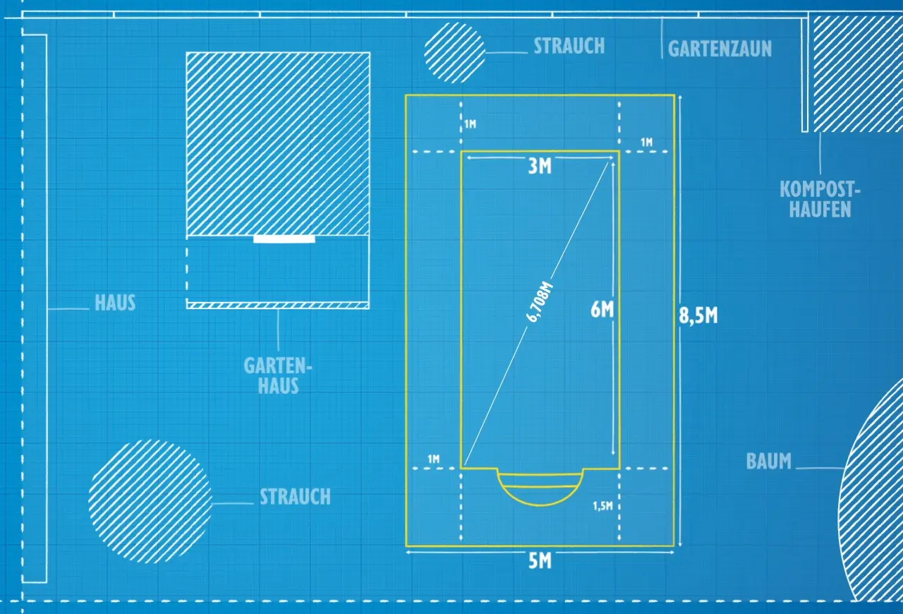 JOU Do It Yourself Selbstbau-Pool fertig aufgebaut mit Wasserbefüllung