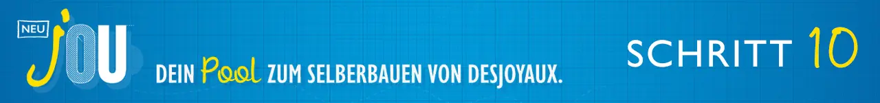 Pool selber bauen Schritt 10: Einhängen Poolfolie und Wasserbefüllung Pool