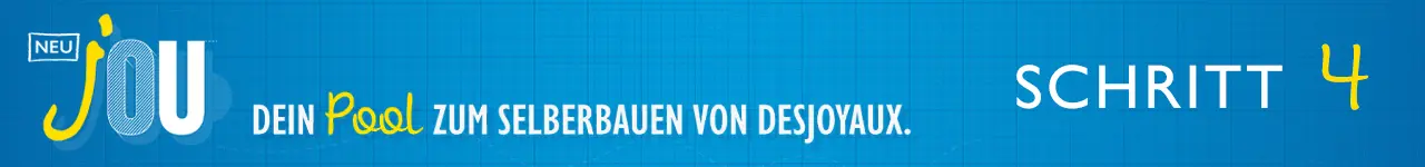 Pool selber bauen Schritt 4: Setzen der Fundamentsteine