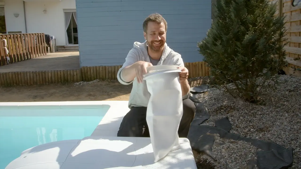 Poolfilter Skimmerkorb und Textilfiltermembran